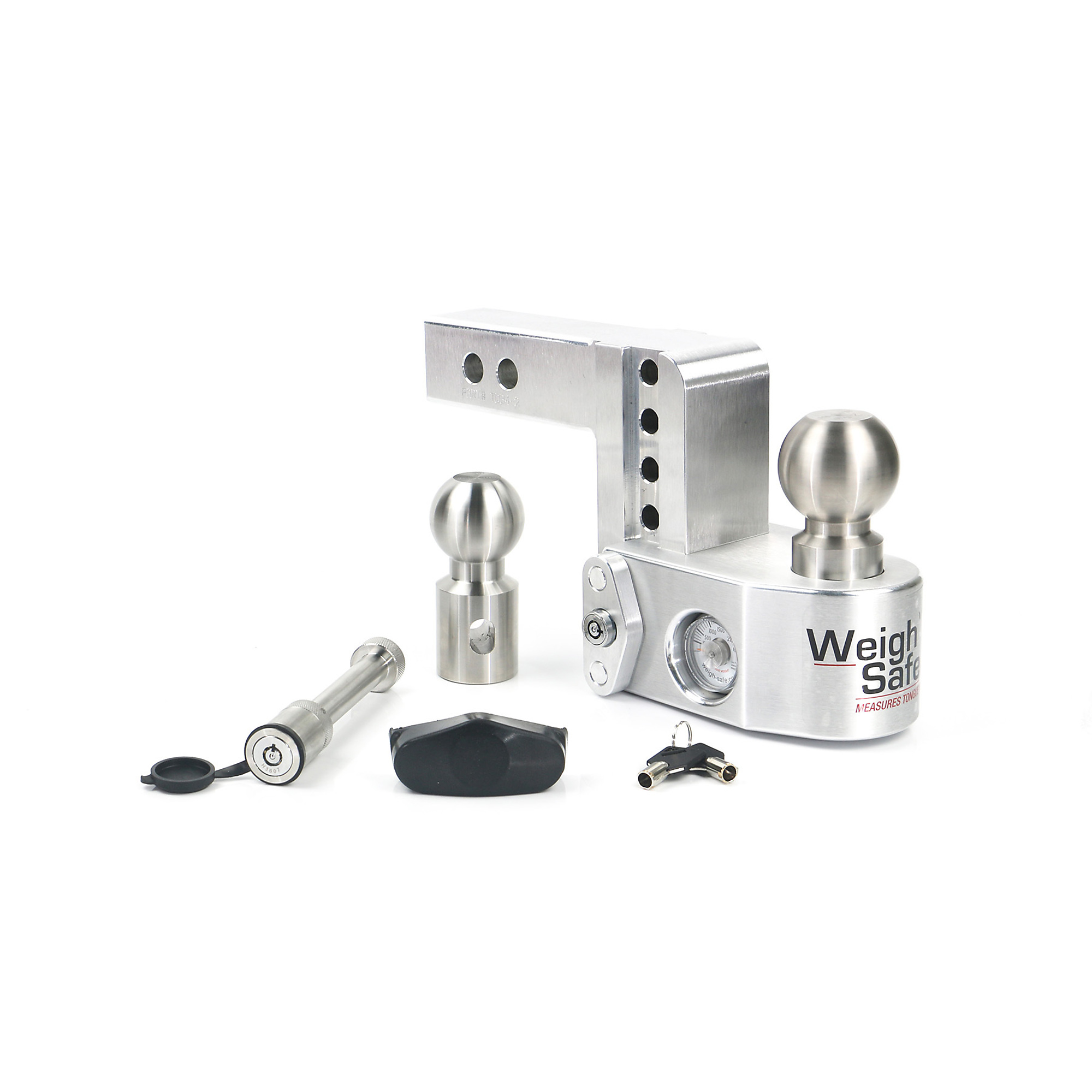 Weigh-Safe Adjustable Drop Hitch - 4in. Drop, 2in. Shank, 2 5/16in. Ball, 12500-Lb. Capacity, Class V, Model# WS4-2-KA